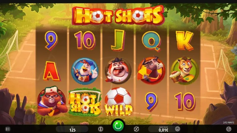 Hot Shots spilleautomat fra iSoftBet - gameplay med dyrekarakterer og expanding wilds